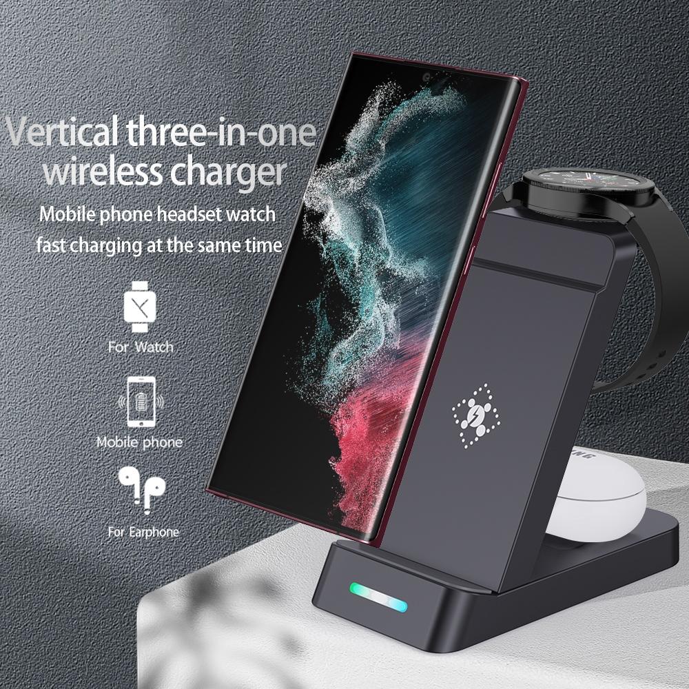 15W 3 In 1 Wireless Charger For Samsung Watch And Galaxy Buds - White