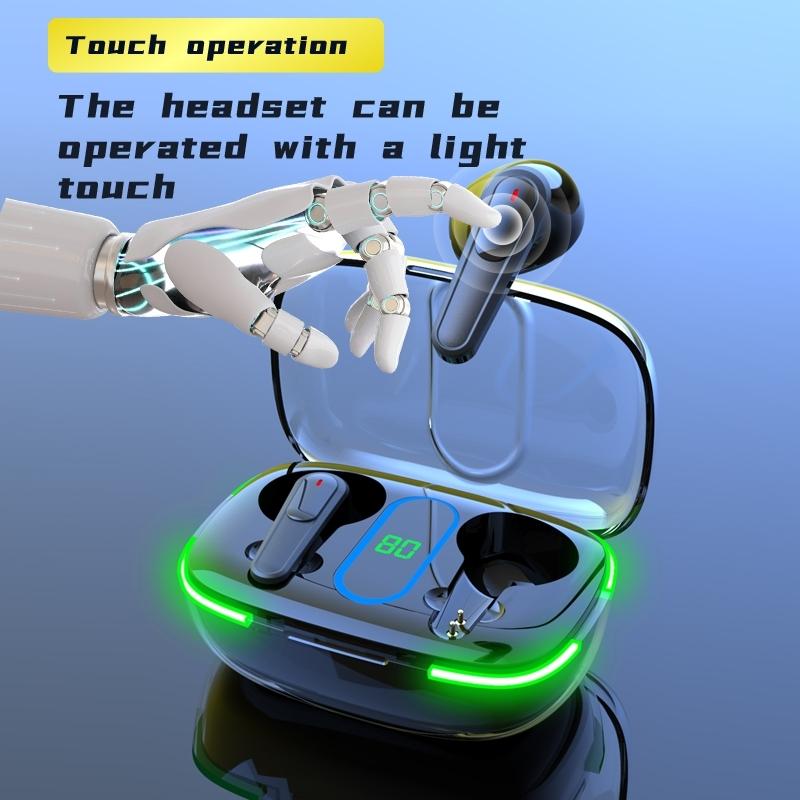 Intelligent Bluetooth Earphones with Wireless Charging - Black