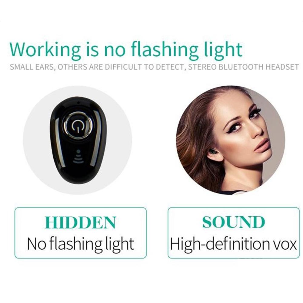 Mini Bluetooth Earphone with Mic - S650 Gen 2 - Black