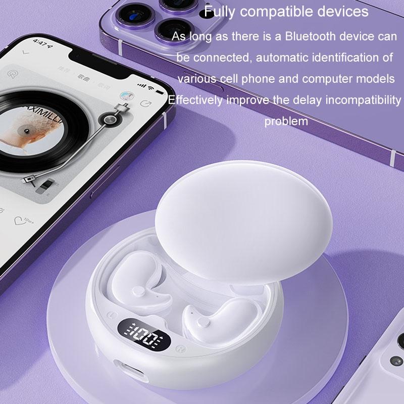 Wireless Sleep Earphones - Bluetooth 5.3 - Tws - Mini - Side Sleeping - Running - Sports - White