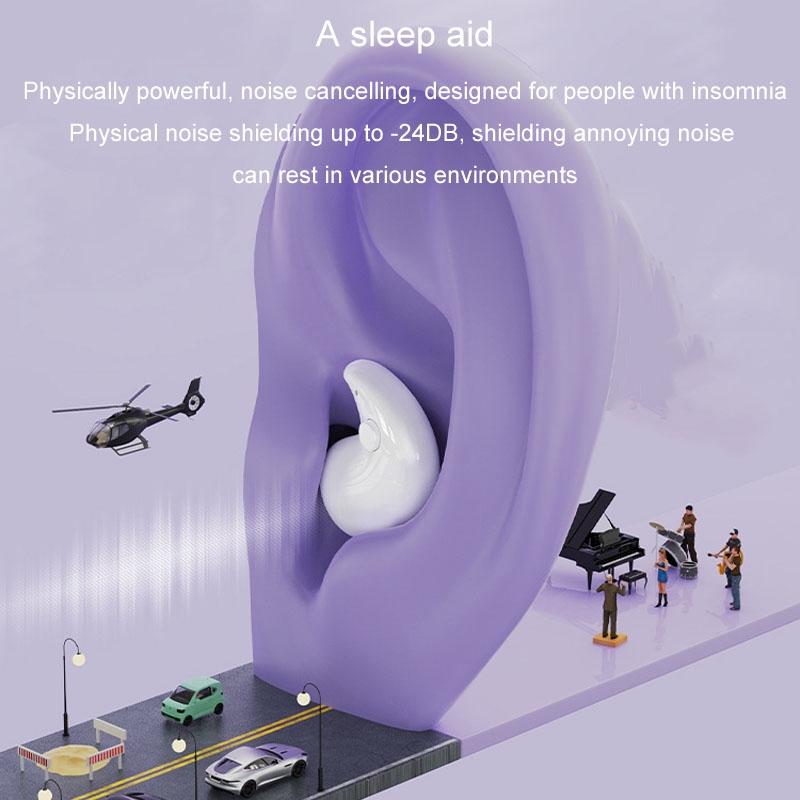 Wireless Sleep Earphones - Bluetooth 5.3 - Tws - Mini - Side Sleeping - Running - Sports - White