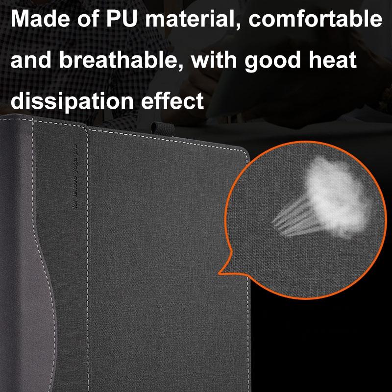 Protective Leather Laptop Case With Stand - 15.6 Inch - Black - For Samsung Galaxy Book Flex 2020