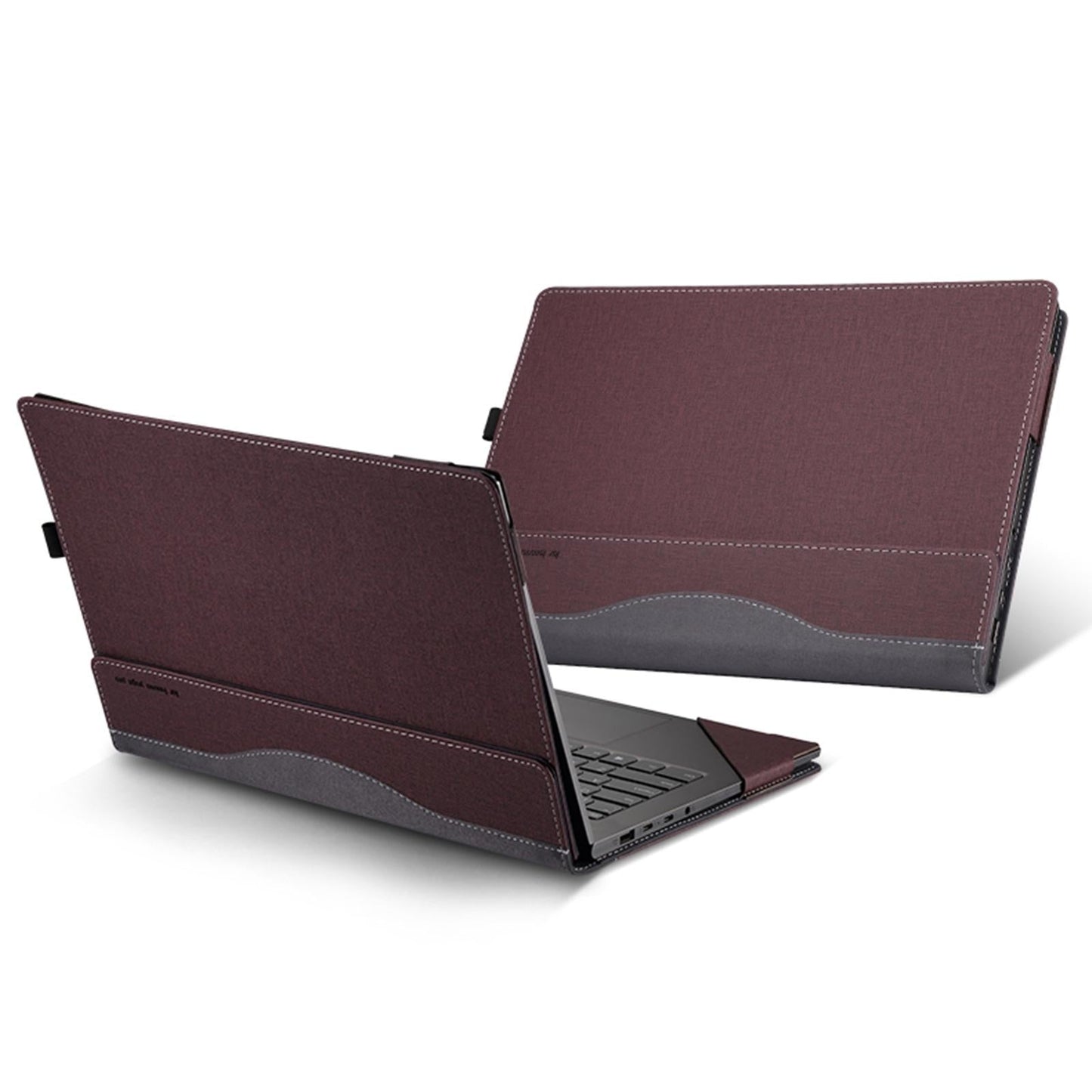 Protective Leather Laptop Case With Stand - 15.6 Inch - Black - For Samsung Galaxy Book Flex 2020