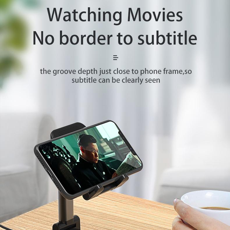 Portable 2 In 1 Wireless Charging Stand Single Charge - Black