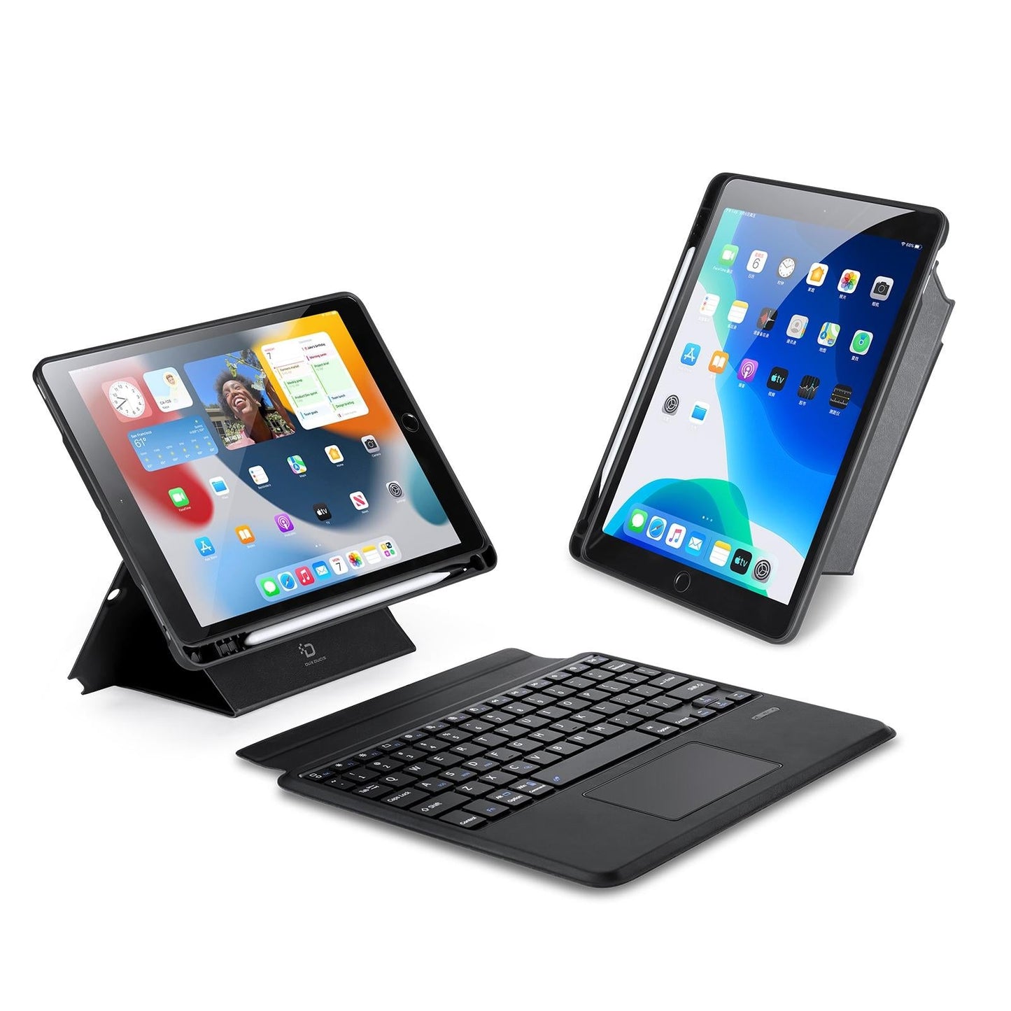 Black Magnetic Bluetooth Keyboard Tablet Case - For Ipad Air 4&5 / Ipad Pro 11 2022