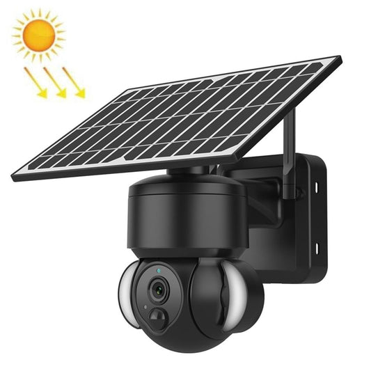 3Mp Solar Dome 4G Camera With Waterproof Ip66 Two-Way Audio Pir Motion Detection And Night Vision - Black