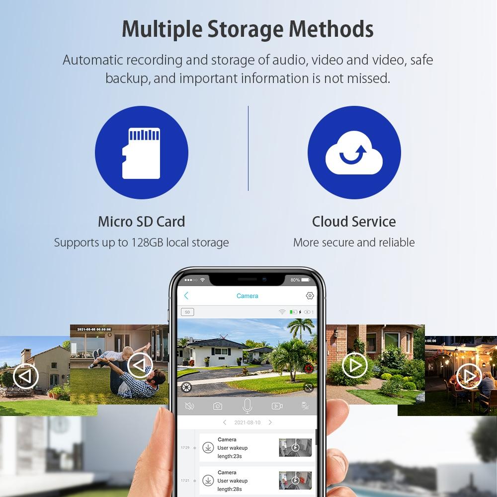 3Mp Solar Dome 4G Camera With Waterproof Ip66 Two-Way Audio Pir Motion Detection And Night Vision - Black