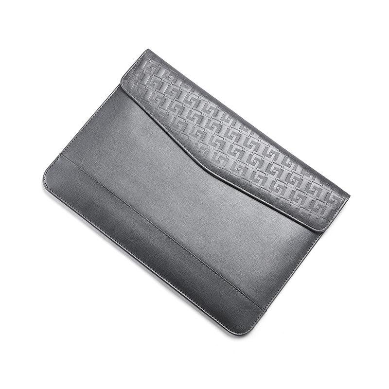 13-14 Inch Ultra-thin Magnetic Holster for Horizontal Embossed Notebook with Liner Bag - Dark Blue