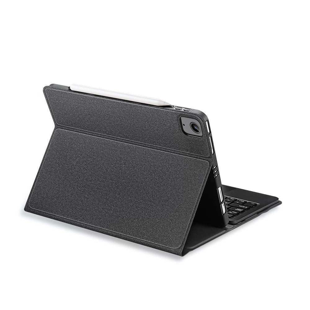 Leather Case With Bluetooth Keyboard & Touchpad For Ipad Air / Pro 11 - Black