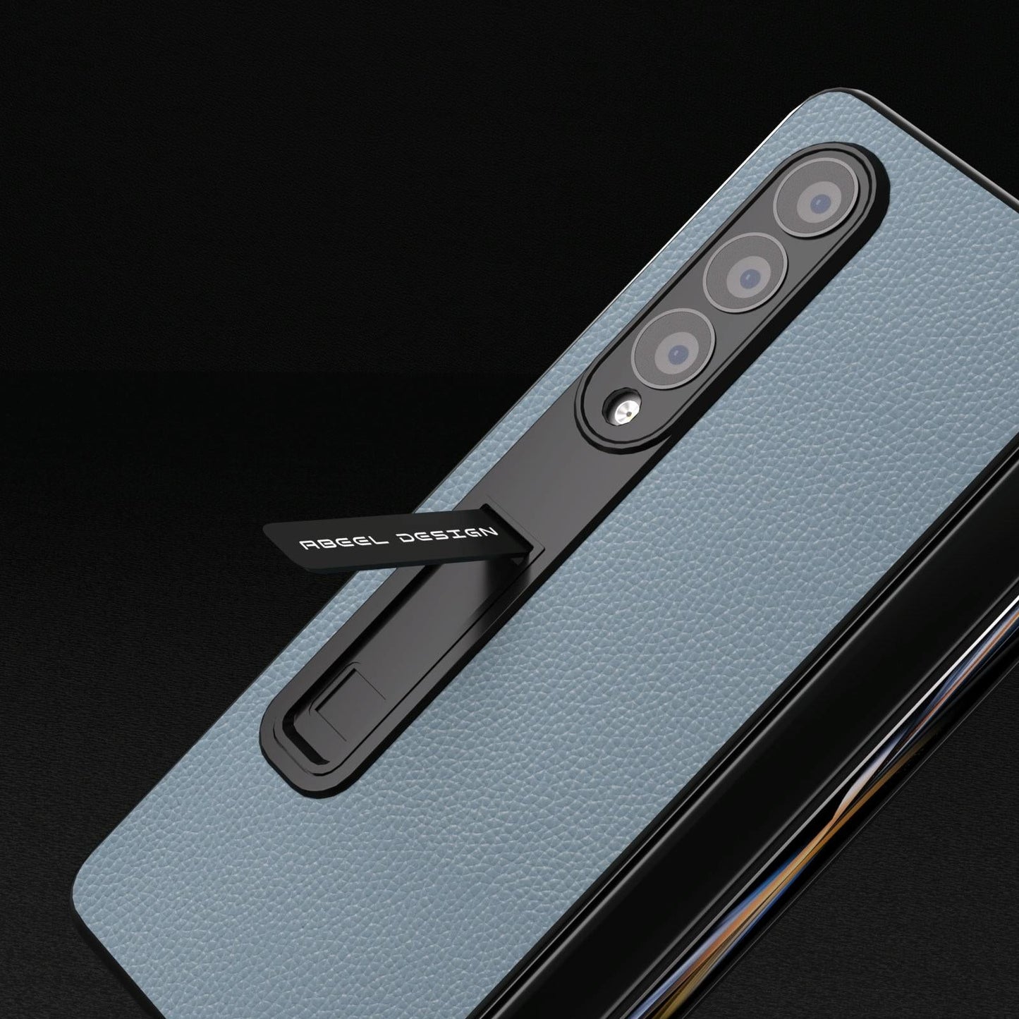 For Samsung Galaxy Z Fold4 5G Leather Phone Case With Holder - Royal Blue