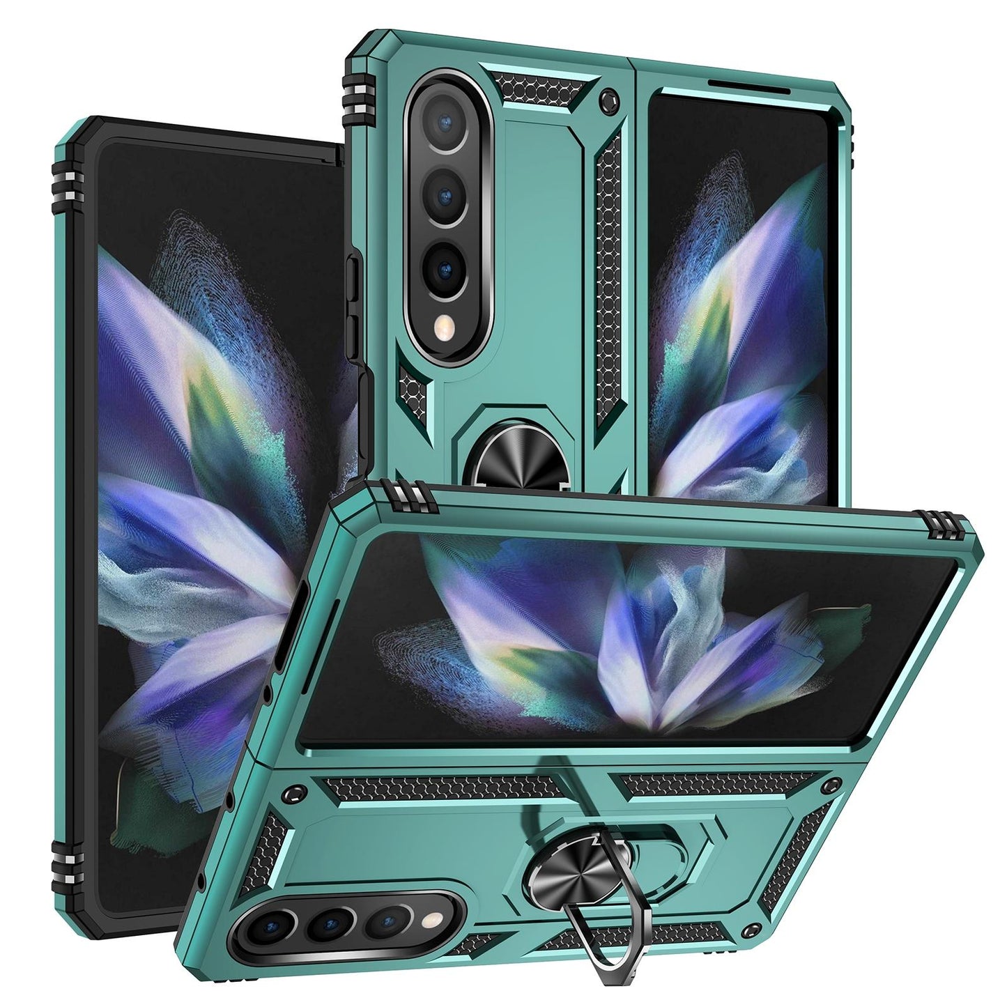 For Samsung Galaxy z Fold4 5G Tpu & Pc Shockproof Phone Case - Silver