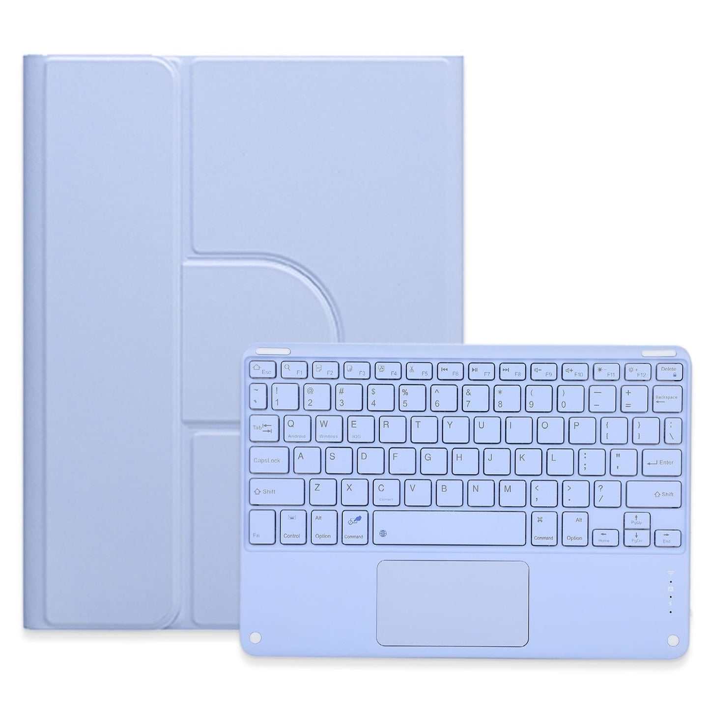360 Degree Rotatable Bluetooth Keyboard Leather Case With Touchpad - Square Button - Mint Green - For Ipad Air 2022 / Ipad Pro 11 2021
