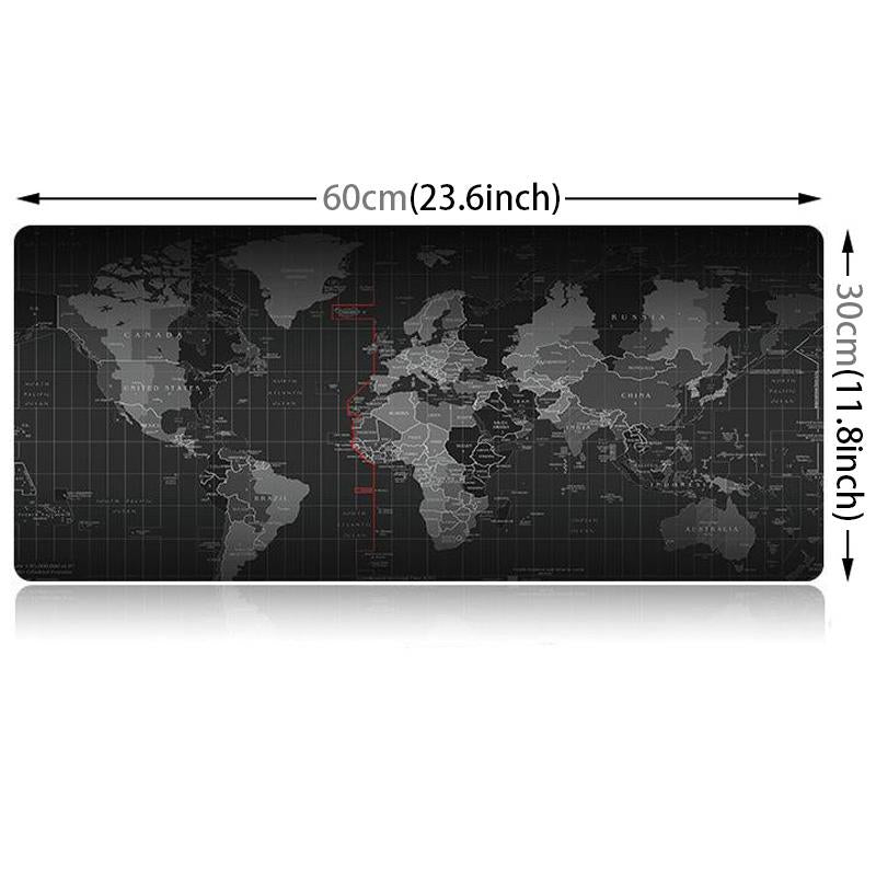 Large Anti Slip World Map Mouse Pad 60 X 30Cm