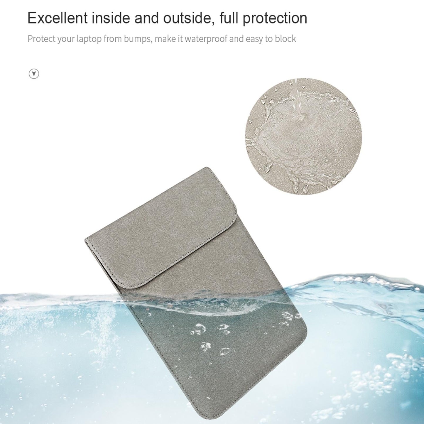 Ultra-thin Notebook Liner Bag - 14.1-15.4 Inch with Small Bag - Pink