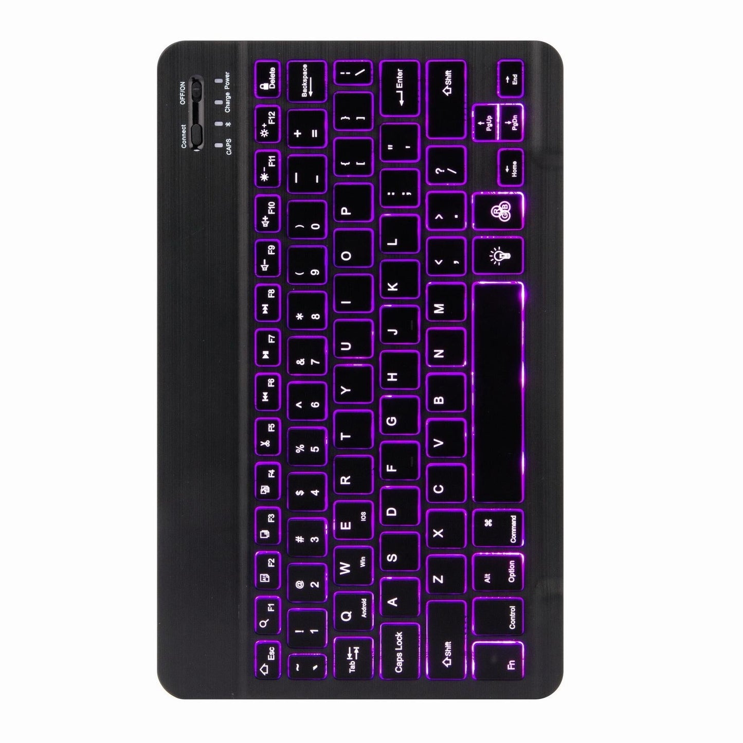 Bluetooth Keyboard Leather Case For Ipad Pro 11 With Three-Fold Holder & Backlight - Rainbow