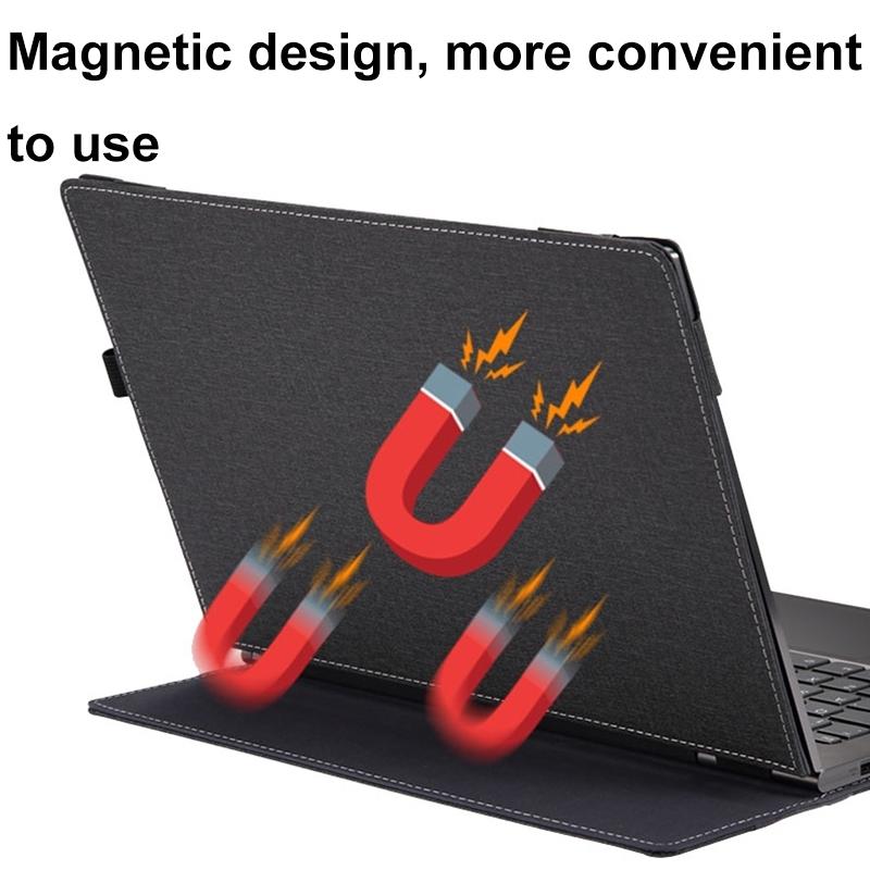 Protective Leather Laptop Case With Stand - 13.3 Inch - Black - For Samsung Galaxy Book Pro