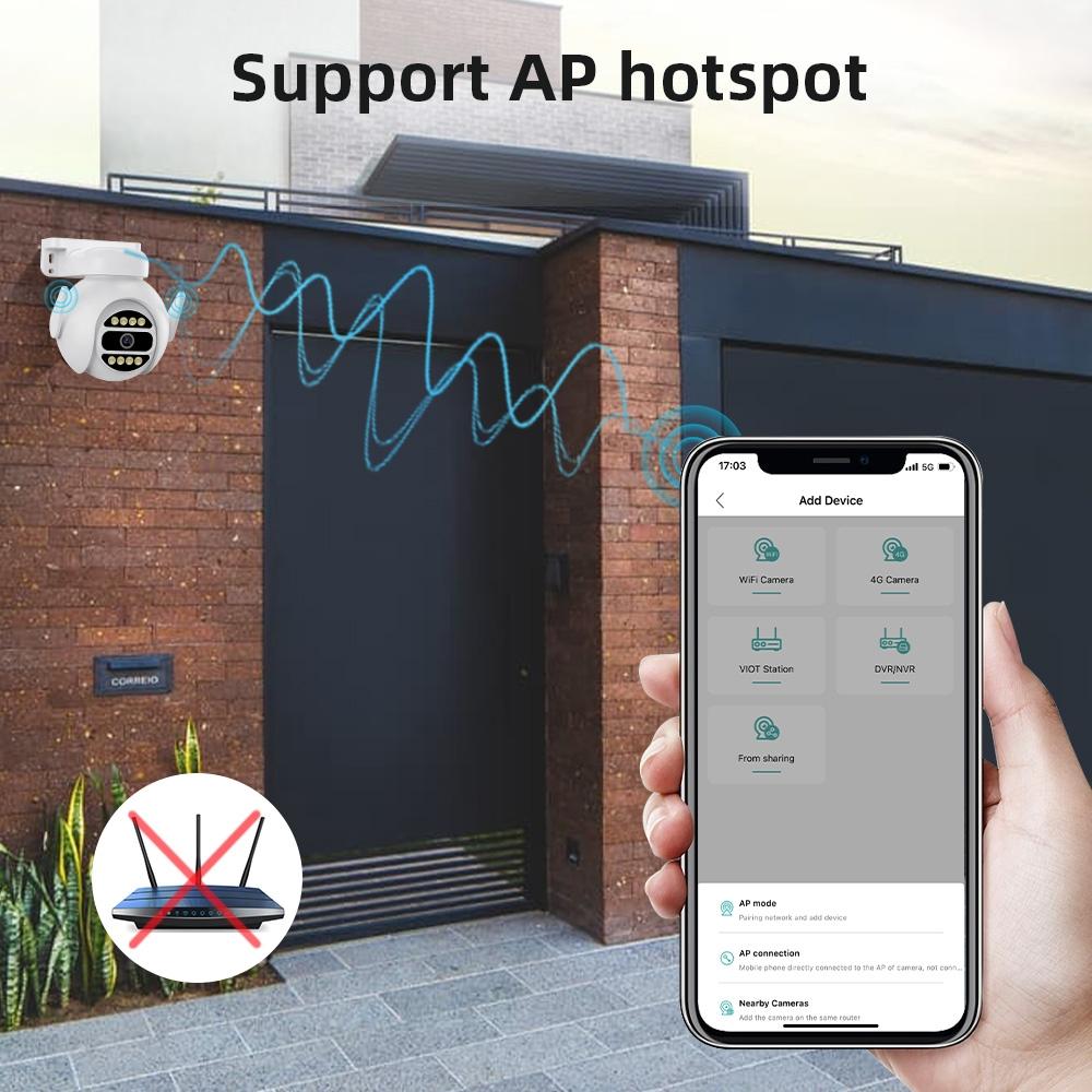 Smart Wifi Surveillance Camera With Dual-Light Night Vision And Two-Way Audio - White