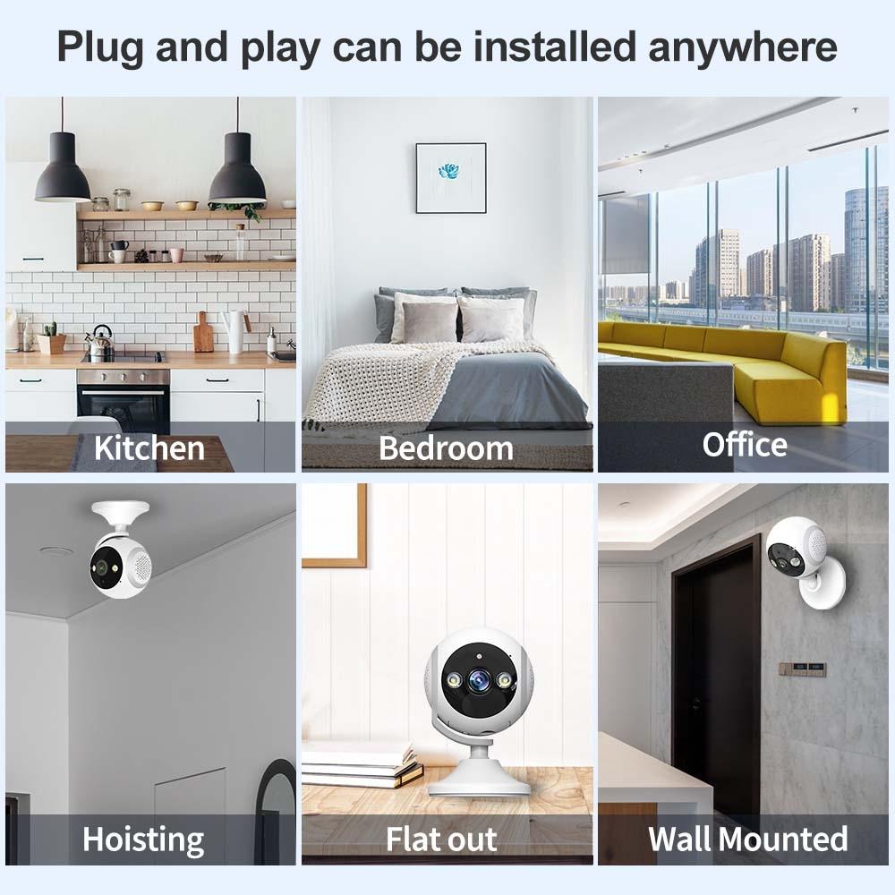 180 Degree Panoramic Smart Ptz Wifi Camera - White
