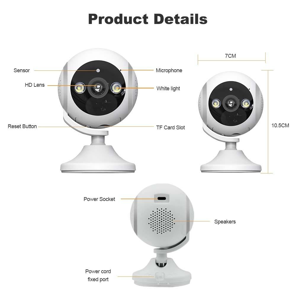 180 Degree Panoramic Smart Ptz Wifi Camera - White