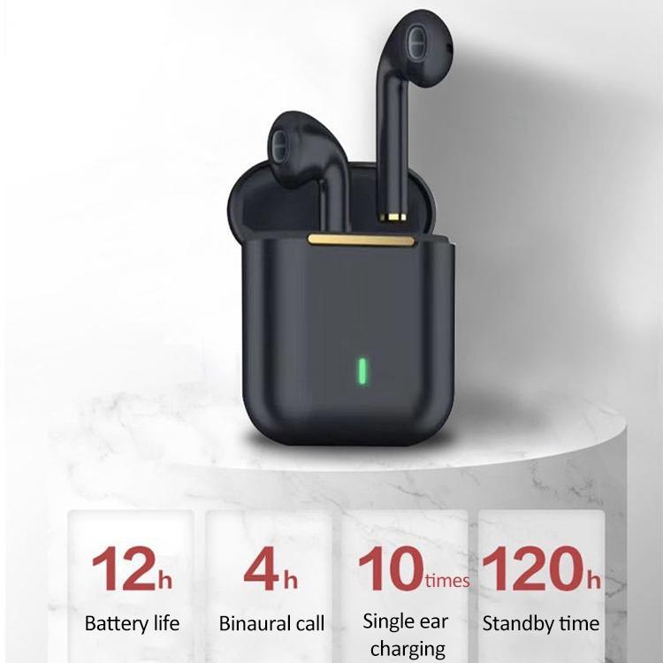 Wireless t & g J18 Bluetooth Earphones with Charging Box - Black