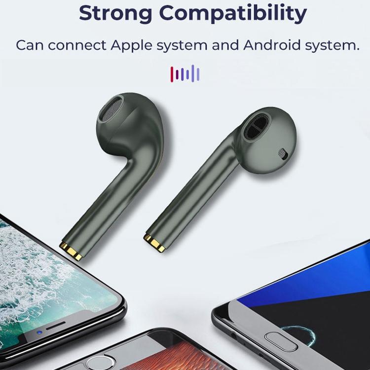 Wireless t & g J18 Bluetooth Earphones with Charging Box - Black