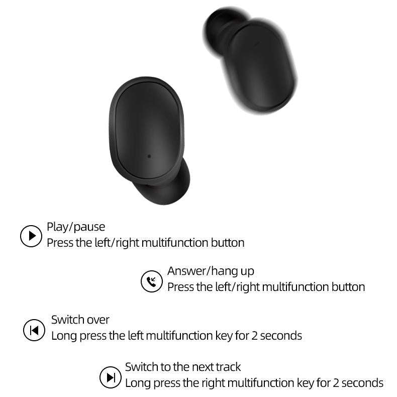 Waterproof Wireless Bluetooth Earphones with Charging Box - A6s