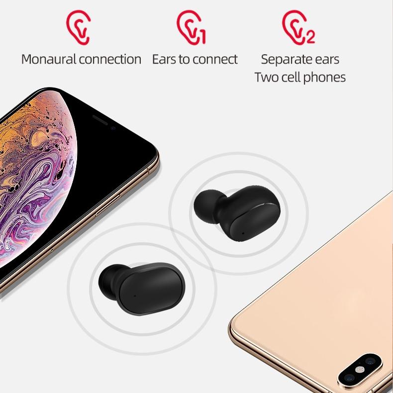 Waterproof Wireless Bluetooth Earphones with Charging Box - A6s