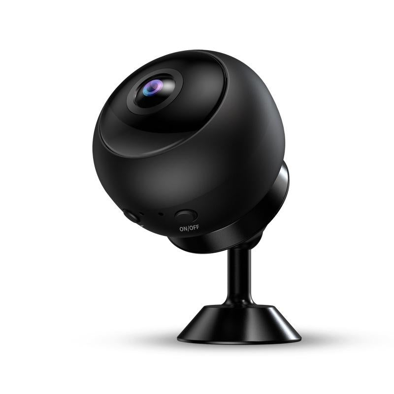 Small Wireless Security Camera With Night Vision - 1080P 5Ghz Remote - Matte Black