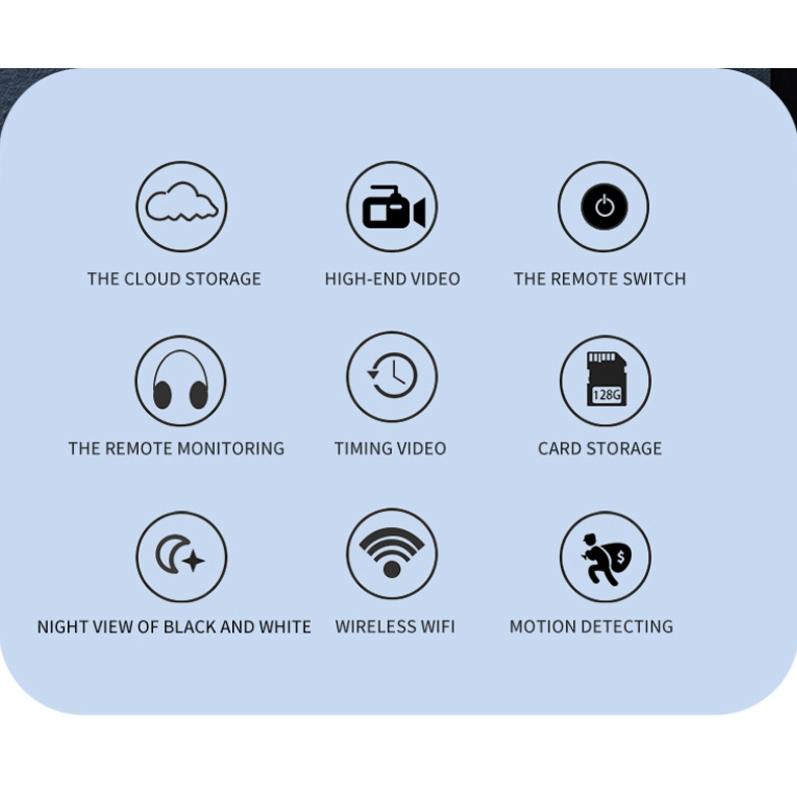 Small Wireless Security Camera With Night Vision - 1080P 5Ghz Remote - Matte Black