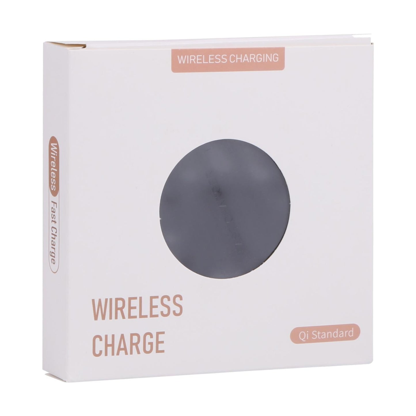 10W Plaid Pattern Round Wireless Charger - Black