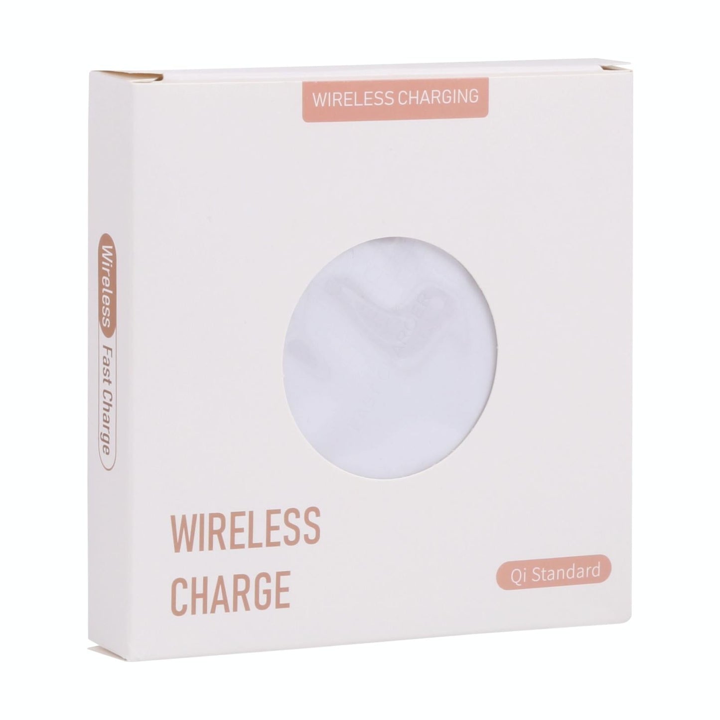 10W Plaid Pattern Round Wireless Charger - Black