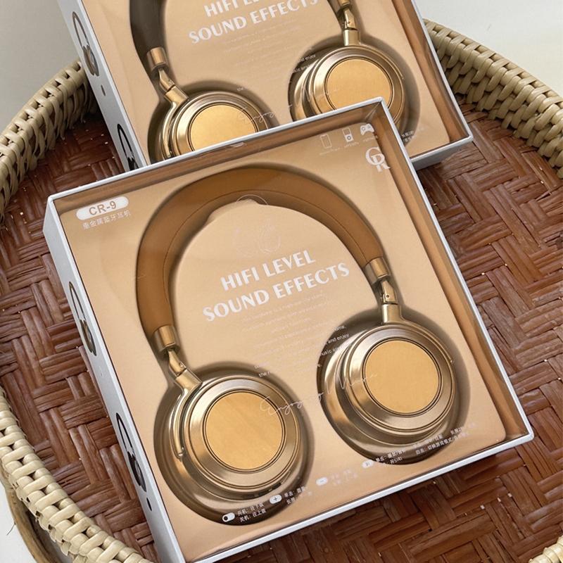 Retro Wireless Bluetooth Headset - Metal Head-mounted - Silver Black