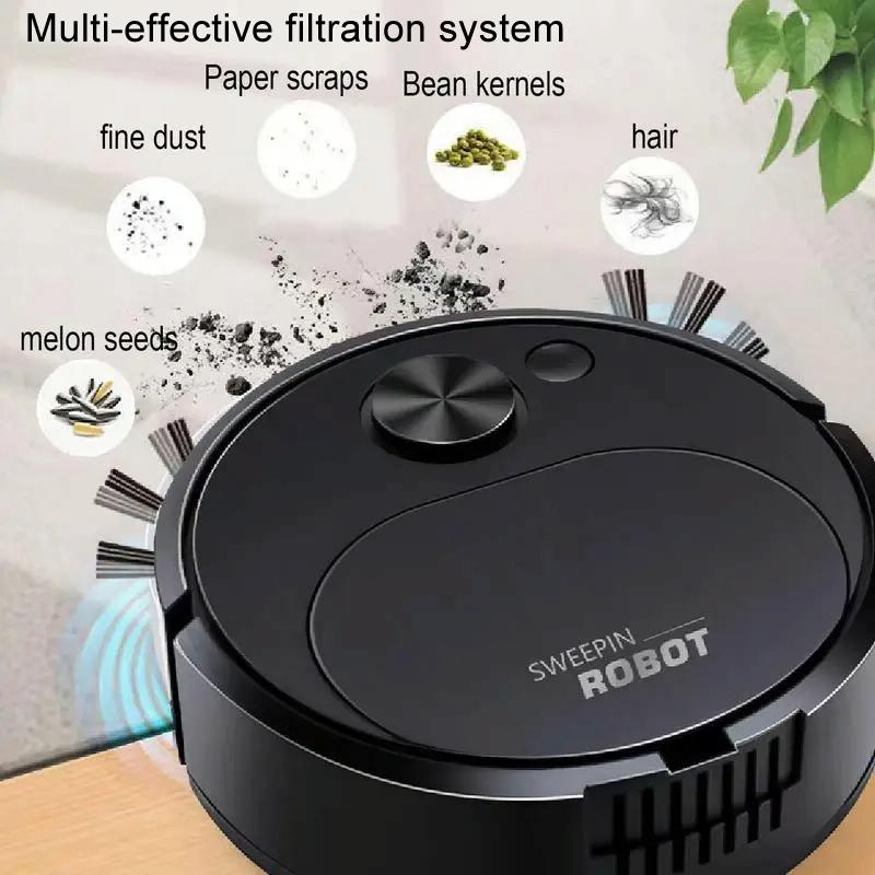Smart Usb Charging Robot Vacuum for Family Cleaning - White