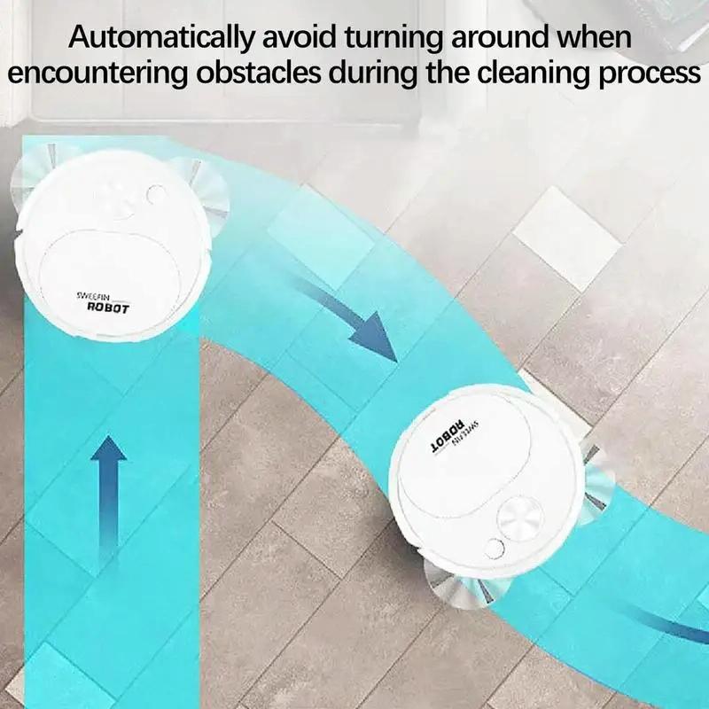 Smart Usb Charging Robot Vacuum for Family Cleaning - White