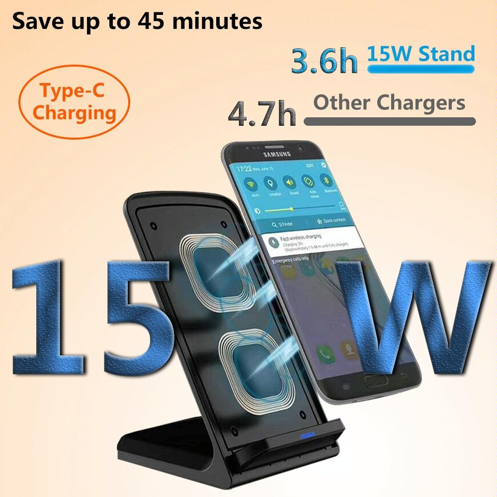 15W Wireless Desktop Charger With Fast Charging - White