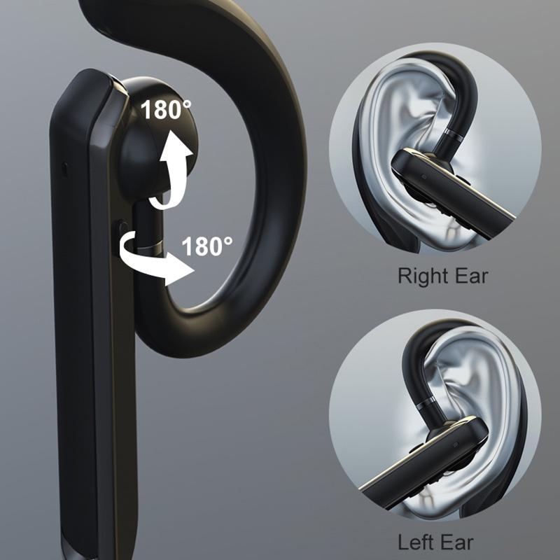 Wireless Bluetooth Earphone with Noise Reduction - 880 Ear Mounted - Blue