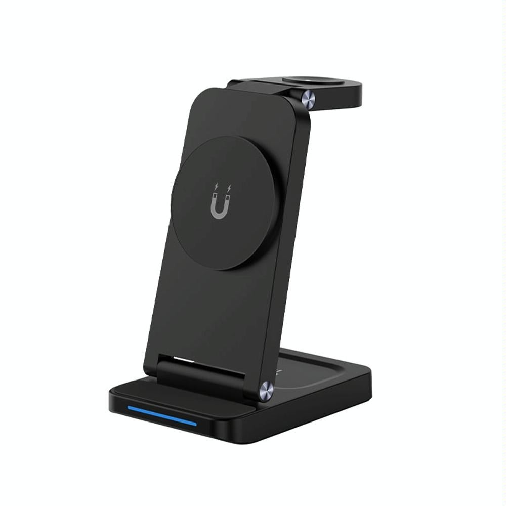 3 In 1 Magnetic Wireless Charger Stand - White