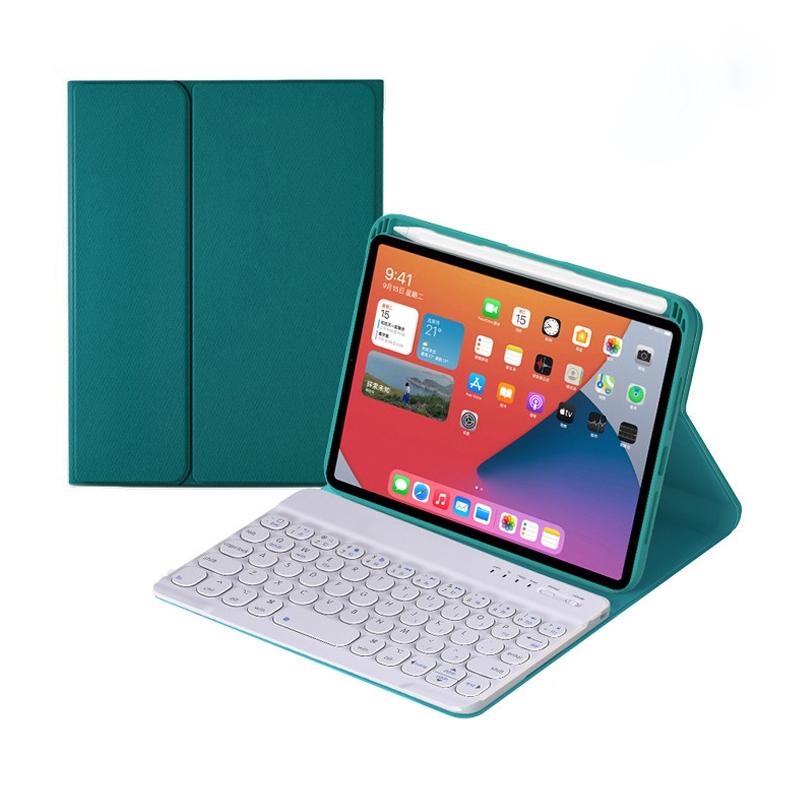 Detachable Bluetooth Keyboard Leather Case For Ipad Mini 6 With Holder - Dark Green