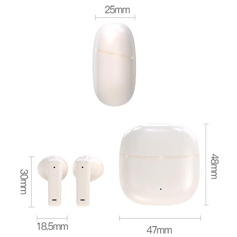 Wireless Bluetooth Earphones with Hd Noise Reduction for Gaming and Sports - White