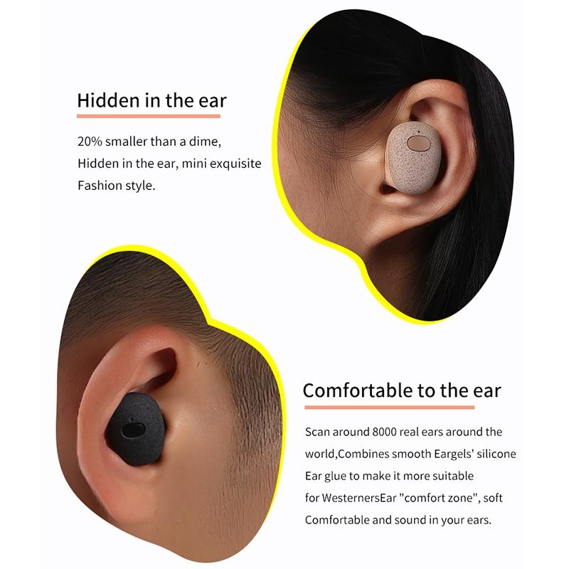 Wireless Bluetooth Earphones with 5d Sound and Magnetic Charging Box - Black