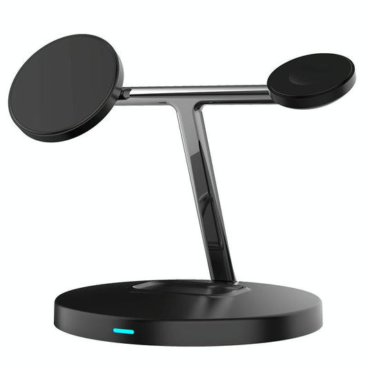 3 In 1 Magnetic Wireless Charger For Mobile Devices - White