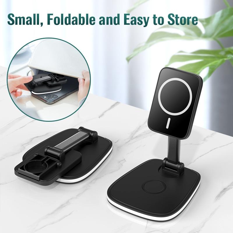 15W Multifunctional Desktop Wireless Charger - White