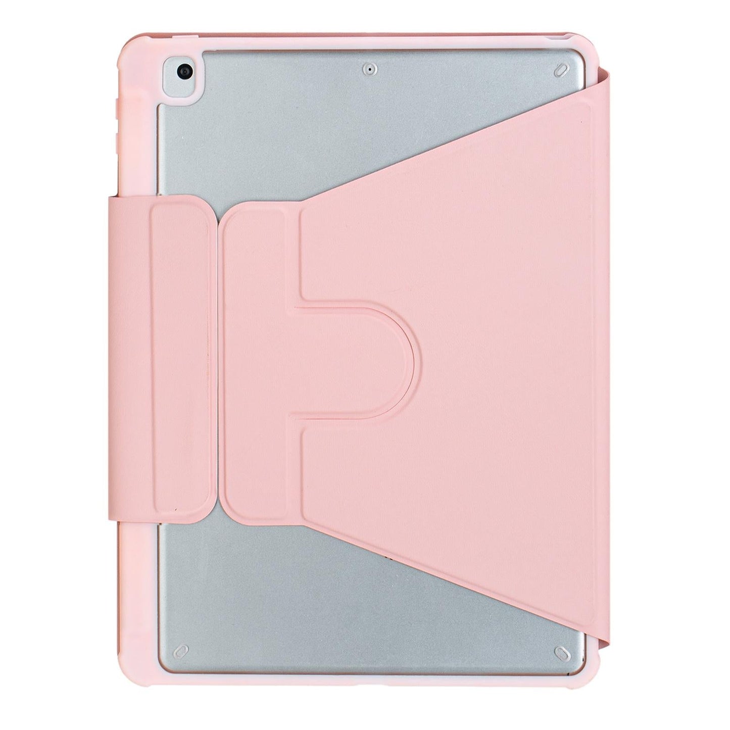 360 Rotation Bluetooth Keyboard Leather Case For Ipad 10.9 2022 - Transparent Acrylic With Touch Control - Pink