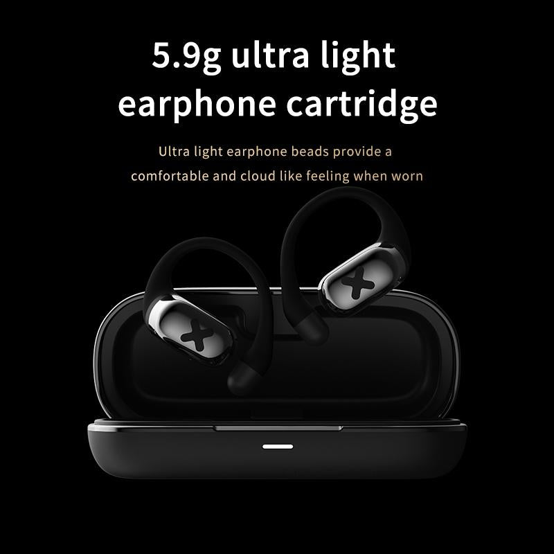 Bluetooth Earphones with Ear-mount Design - Black