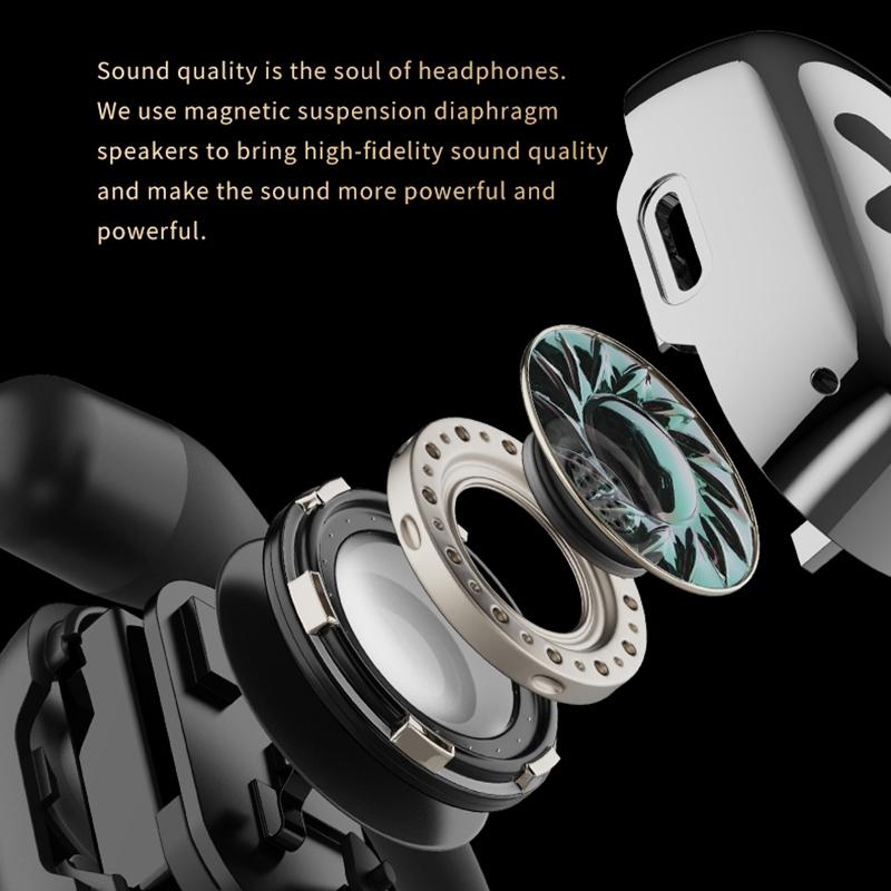 Bluetooth Earphones with Ear-mount Design - Black