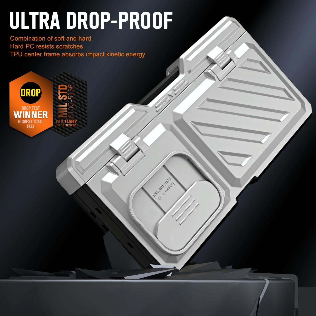 For Samsung Galaxy Z Fold4 5G Shockproof Tpu Pc Case With Pen - Gold