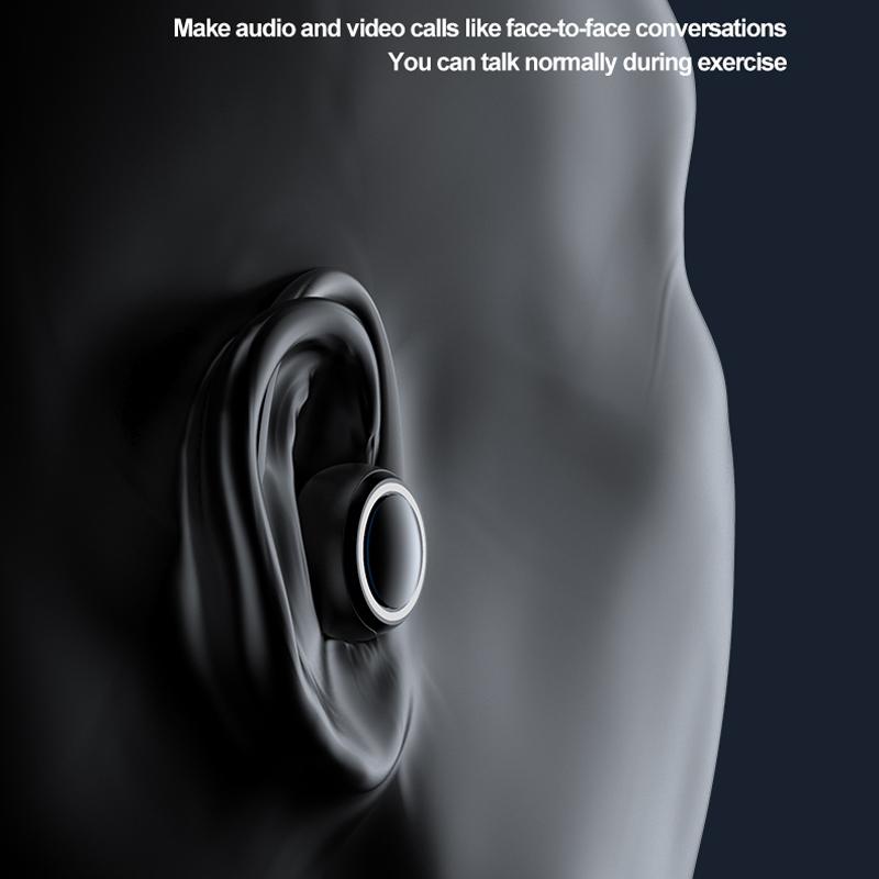 Wireless Hanging Ear Sports Earphone with True Sound - White
