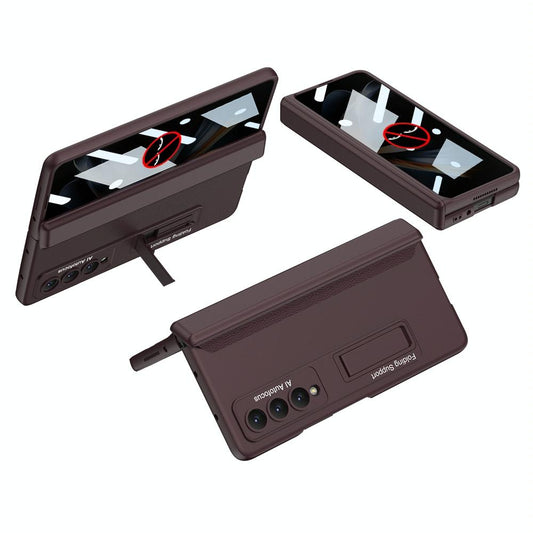 For Samsung Galaxy Z Fold4 5G Magnetic Fold Case - Full Coverage - Wine Red