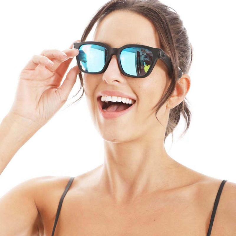 Waterproof Bluetooth Glasses Earphone - Mini Binaural Smart Call - Blue