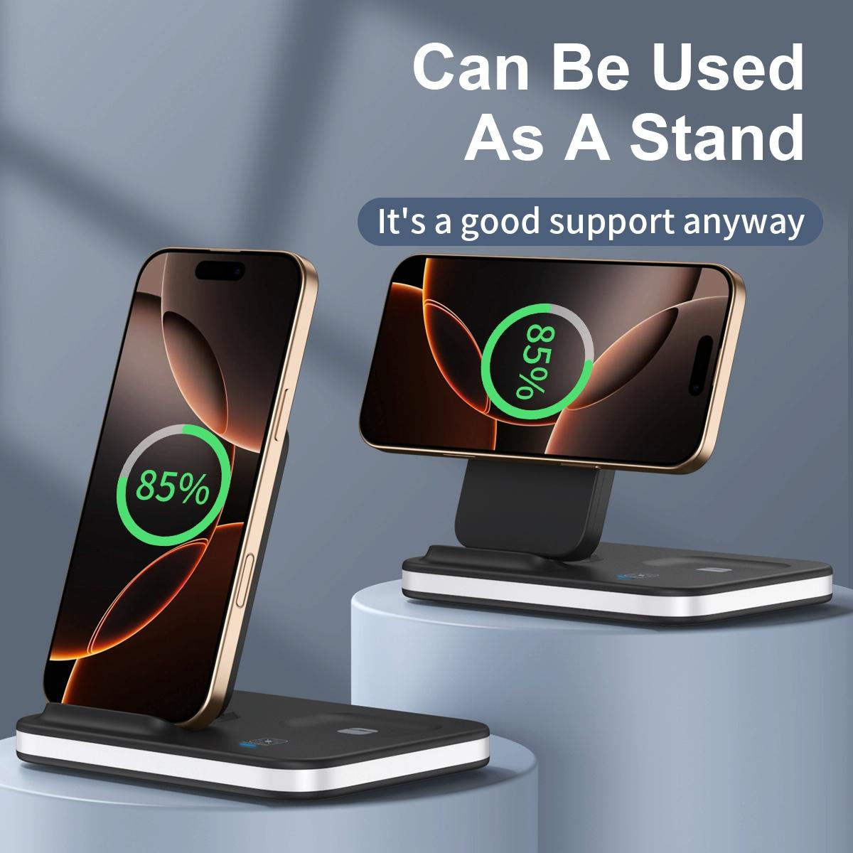 4 In 1 Magnetic Fast Wireless Charger - Silver